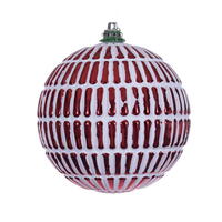 Vickerman Etch Line White Brush Ornament