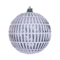 Vickerman Etch Line White Brush Ornament
