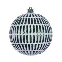 Vickerman Etch Line White Brush Ornament