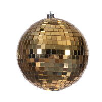 4.75" Gold Mirror Ball Ornament 4/Bag