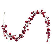 Vickerman 6' Matte Shiny Pearl Ball Garland 1-2"