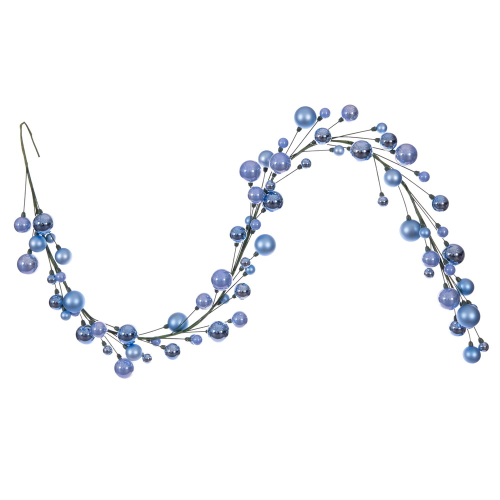 Vickerman 6' Matte Shiny Pearl Ball Garland 1-2"