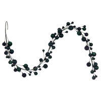 6' Midnight Green Mat Sh Prl Garlnd 1-2"