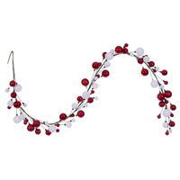 Vickerman 6' Matte Shiny Pearl Ball Garland 1-2"