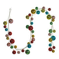 10' Multi Shiny Branch Ball Garland 2-4"