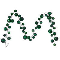 10' Green Matt Shny Prl Ball Garlnd 2-4"