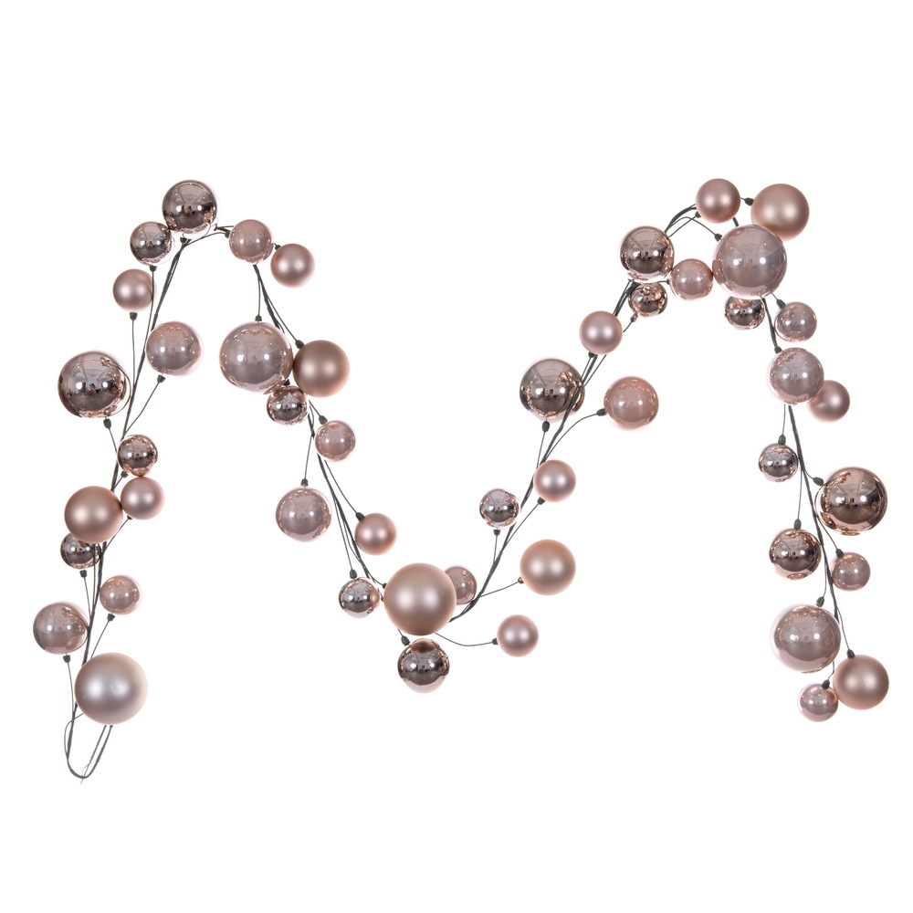 Vickerman 10' Matt Shny Pearl Ball Garland 2-4"