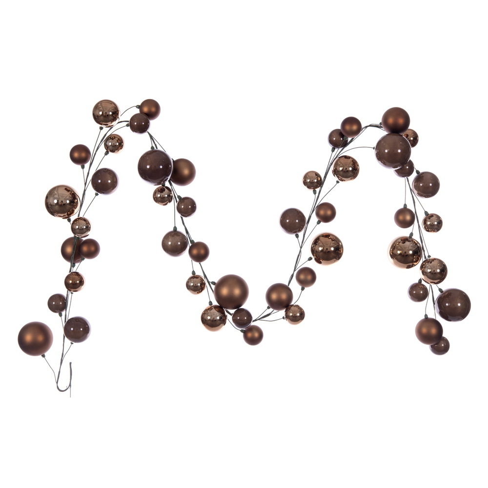 Vickerman 10' Matt Shny Pearl Ball Garland 2-4"