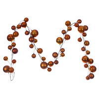 10' Copper Mat Shny Prl Ball Garlnd 2-4"