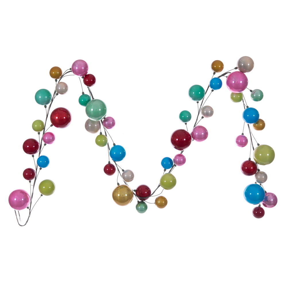 Vickerman 10' Matt Shny Pearl Ball Garland 2-4"