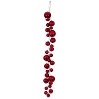 6' Red Matt Shiny Pearl Ball Garlnd 4-6"