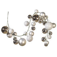 6' Matte Shiny Pearl Ball Garland 4-6"