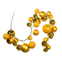 6' Gold Matt Shny Pearl Ball Garlnd 4-6"