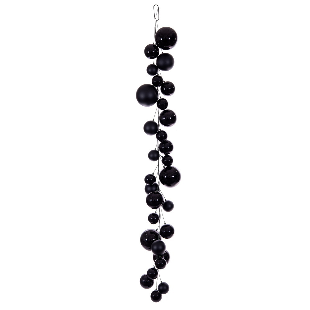 6' Matte Shiny Pearl Ball Garland 4-6"