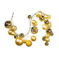 6' Champagne Mat Sh Prl Ball Garlnd 4-6"