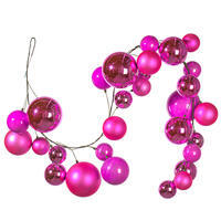 6' Matte Shiny Pearl Ball Garland 4-6"