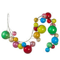 6' Matte Shiny Pearl Ball Garland 4-6"
