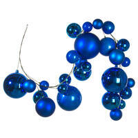 6' Matte Shiny Pearl Ball Garland 4-6"