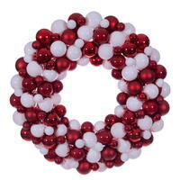 28" Matte Shiny Pearl Ball Wreath UV