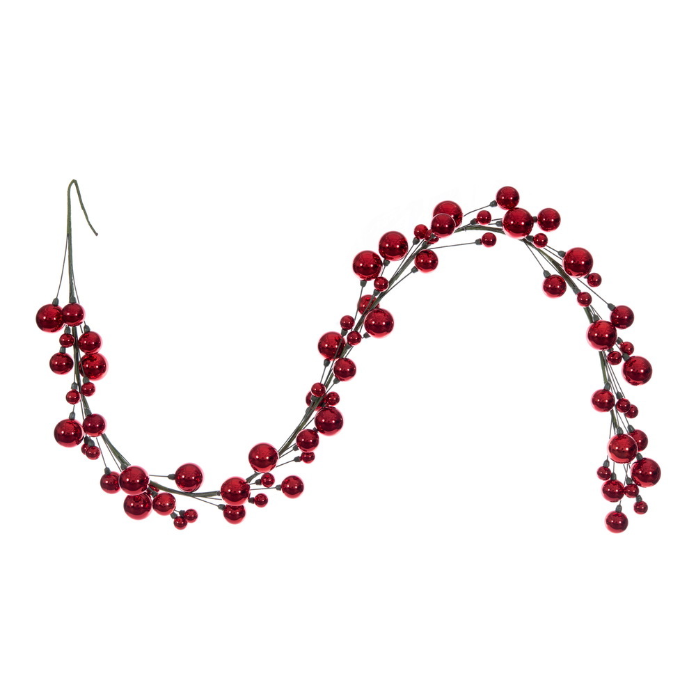 6' Shiny Ball Branch Garland 1-2"