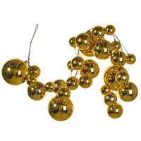 6' Gold Shiny Ball Branch Garland
