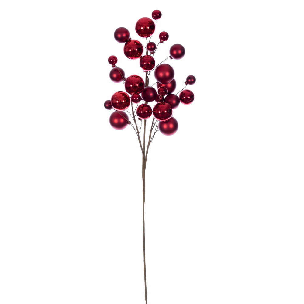 Vickerman 30" Matte Shiny Ball Ornament Spray 1-2"