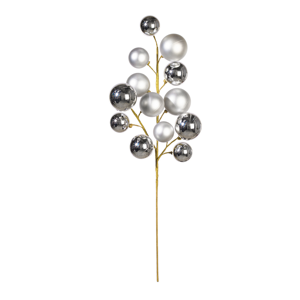 Vickerman 30" Matte Shiny Ball Ornament Spray 2-3"