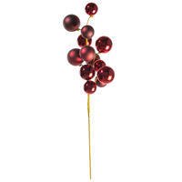 30" Crimson Red Mat Sh Bll Orn Spry 2-3"