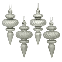 4" Silver Finial 4 Finish Asst 8/Bx