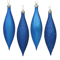 Vickerman Four-Finish Finial Drop Christmas Ornament