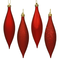 Vickerman Four-Finish Finial Drop Christmas Ornament