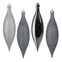 Vickerman Four-Finish Finial Drop Christmas Ornament