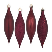 5.5" Burgundy Drop 4 Finish Asst 8/Bx