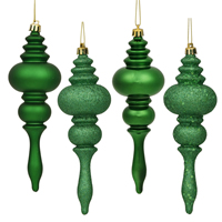 7" Green Finial 4 Finish Asst 8/Bx