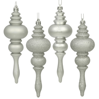 7" Silver Finial 4 Finish Asst 8/Bx