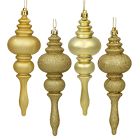 7" Gold Finial 4 Finish Asst 8/Bx