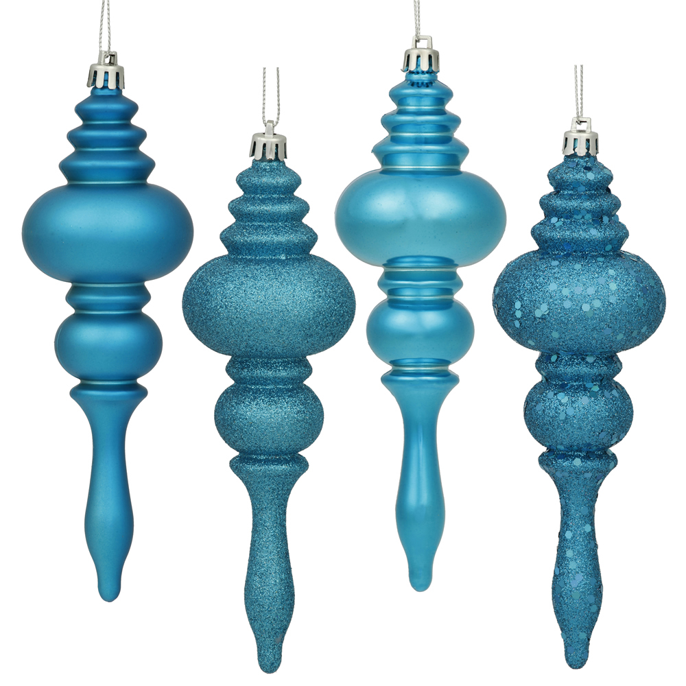 Vickerman 7" Finial Ornament 8/Pk