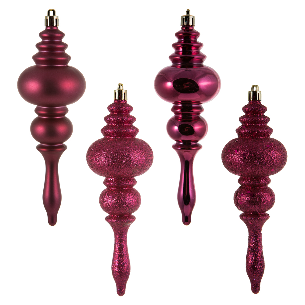 Vickerman 7" Finial Ornament 8/Pk