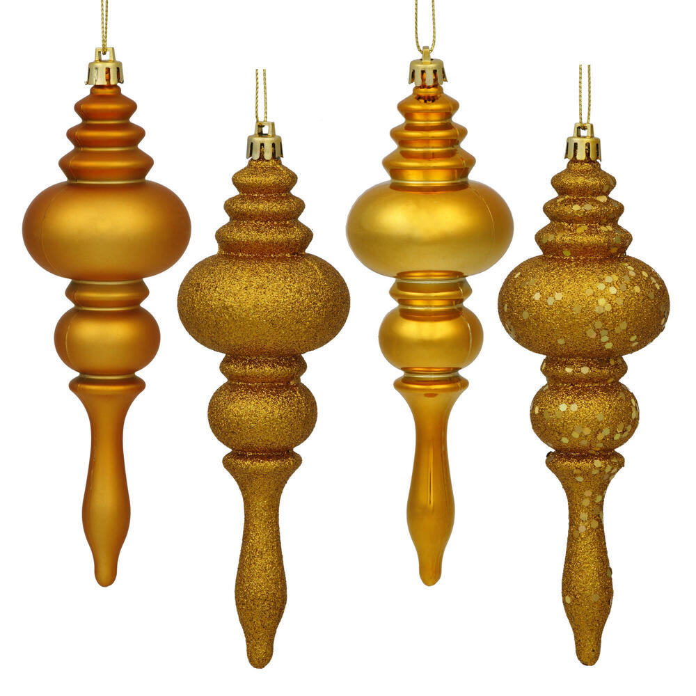 Vickerman 7" Finial Ornament 8/Pk