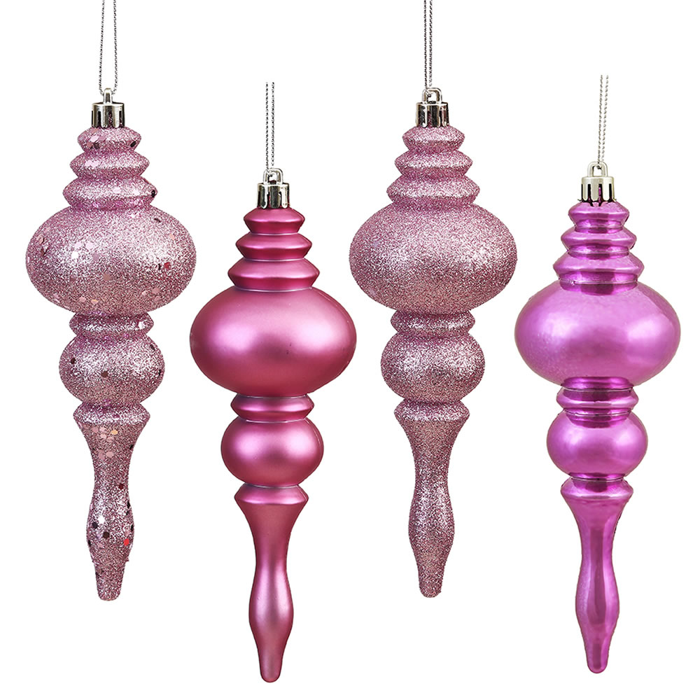 Vickerman 7" Finial Ornament 8/Pk
