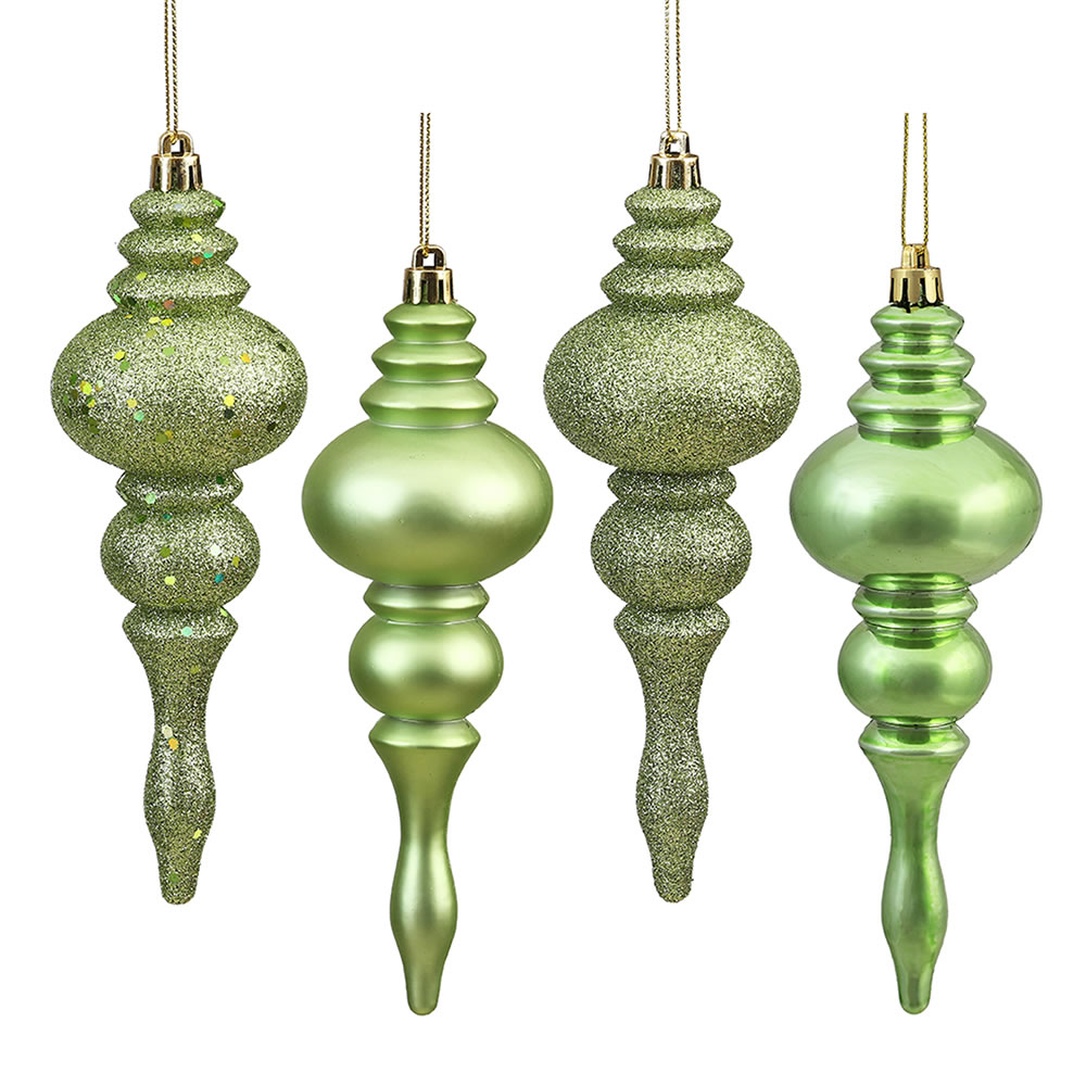 Vickerman 7" Finial Ornament 8/Pk