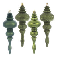 7" Moss Green Finial 4 Finish Asst 8/Bx