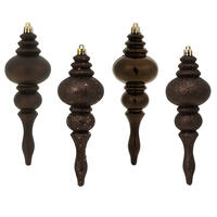 7" Chocolate Finial 4 Finish Asst 8/Bx