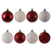 2.4" White-Red 4 Finish Ball Asst 24/Box