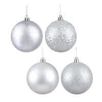 8" Silver 4 Finish Ball Asst Drilled 4/B