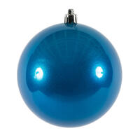 4" Blue Candy Ball UV Drilled 6/Bag
