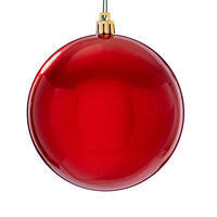 4" Red Candy Ball UV Drilled 6/Bag