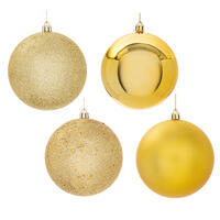 4" Gold 4 Finish Ball Asst 12/Bx