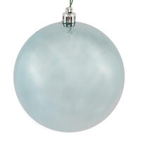4" Baby Blue Shiny Ball UV Drilled 6/Bag