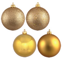 10" Gold 4 Finish Ball Asst Drilled 4/Bg